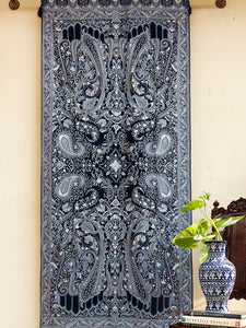 Midnight Blue dupatta on pure Georgette Chiffon