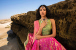 Load image into Gallery viewer, Aafrinish By Niazi Nimra Jacob Gibran Jamshed Mubarak Village Beach Vibrant Fuschia Lehnga Choli Pakistan Fashion
