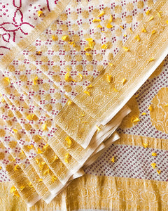 Simply Ivory Chundri Saree
