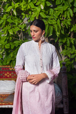 Load image into Gallery viewer, Aafrinish by Niazi Ekra Faiz Elegant Tea Pink Shaded Chikankari Kurta Nadir Toosy
