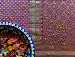 Load image into Gallery viewer, Imperial Purple Kutchi Chundri Saree
