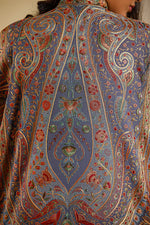 Load image into Gallery viewer, Aamna Ilyas Amna Jacket Embroidery Pakistan Fashion Aafrinish Grey Kimono Short Jacket Fine hand embroidery kashmiri 
