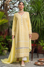 Load image into Gallery viewer, Aafrinish by Niazi Amal Abedi Yellow Chikankari Kurta Nadir Toosy
